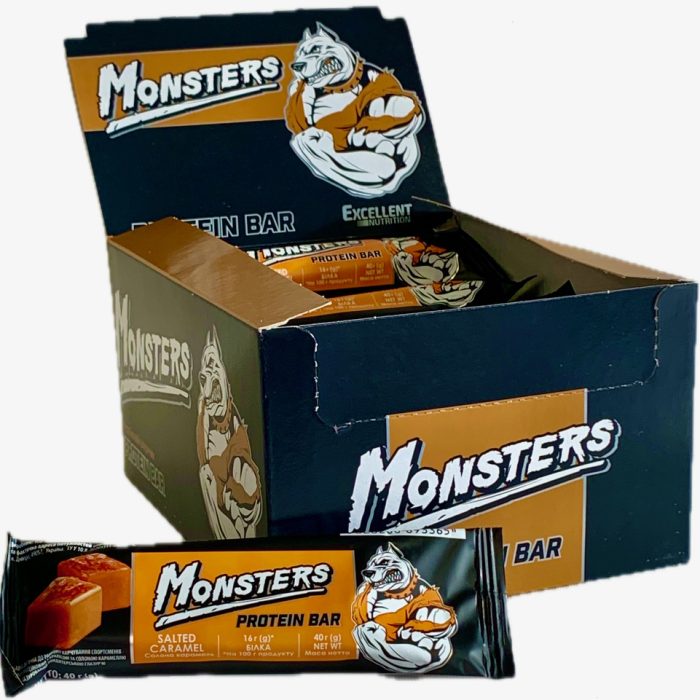 Protein Bars "Monsters” Salt Caramel 40g 24 st.
