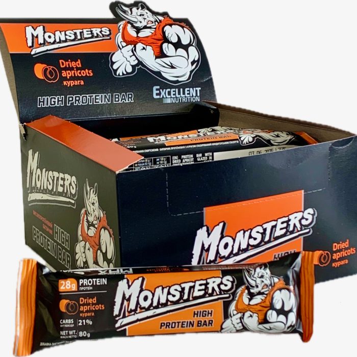 Protein Bars "Monsters” Apricot 80 g 20 st.