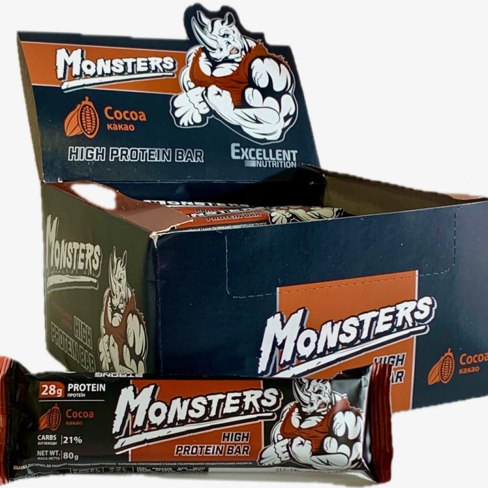 Protein Bars "Monsters” Cocoa 80 g 20 st.
