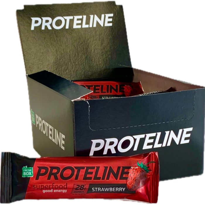 Protein bars "Proteline” Strawberry 40g 24 st.